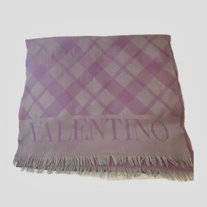Valentino Checked Wool Scarf